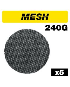 U*AB/125/240M - Mesh Random Orbital Sanding Disc 5pc 125mm 240 grit