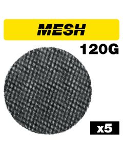 U*AB/150/120M - Mesh Random Orbital Sanding Disc 5pc 150mm 120 grit