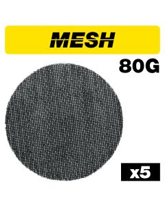 U*AB/150/80M - Mesh Random Orbital Sanding Disc 5pc 150mm 80 grit