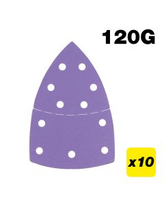 U*AB/DET/120A - Aluminium Oxide Detail Sanding Sheet 120 Grit 102mm x 151mm 10pc