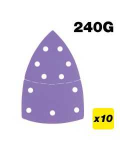 U*AB/DET/240A - Aluminium Oxide Detail Sanding Sheet 240 Grit 102mm x 151mm 10pc