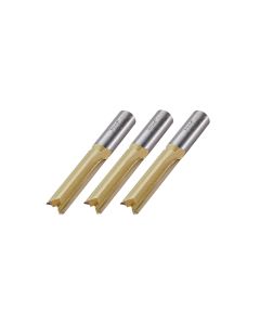 U*BR01/3 - Trend 1/2" TCT Two Flute Straight Worktop Router Bit 1/2 inch diameter x 2 inch cut, 3 Pack