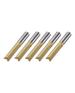 U*BR01/5 - Trend 1/2" TCT Two Flute Straight Worktop Router Bit 1/2 inch diameter x 2 inch cut, 5 Pack